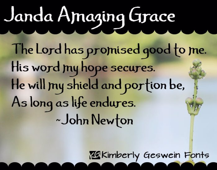 Janda Amazing Grace Font poster