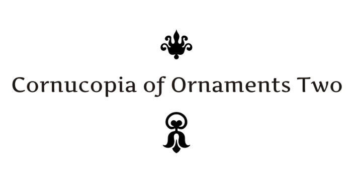 Cornucopia of Ornaments Two Font poster