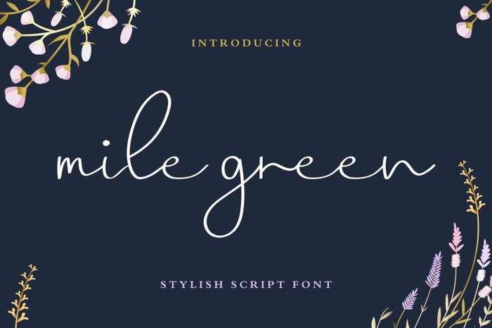 Mile Green Font poster