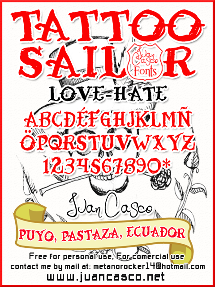 Tattoo Sailor Font poster