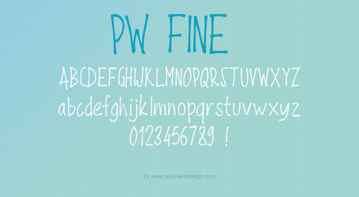 PWFine Font poster