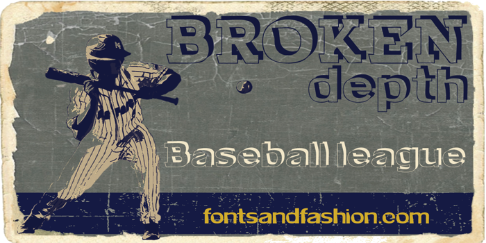 BROKEN DEPTH demo Font poster