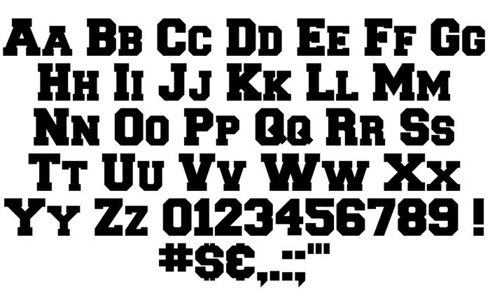 Freshman Font poster