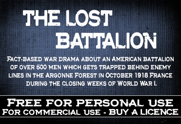 CF The lost battalion Font poster