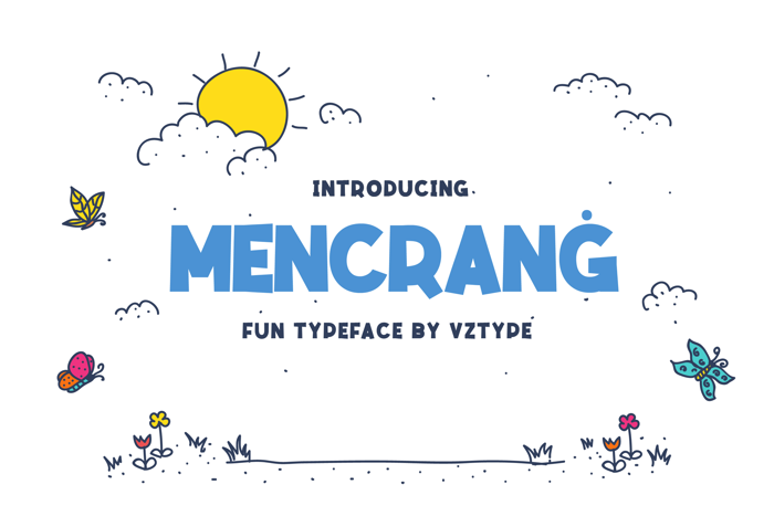 Mencran ġ Font poster