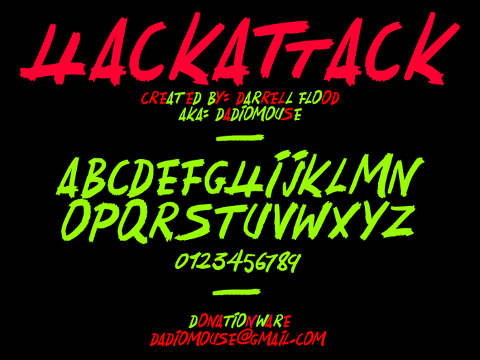 HackatTack Font poster