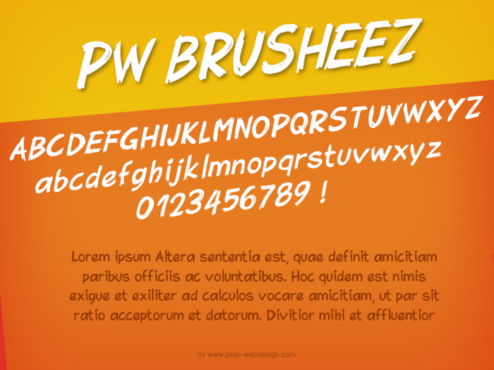 PWBrusheez Font poster