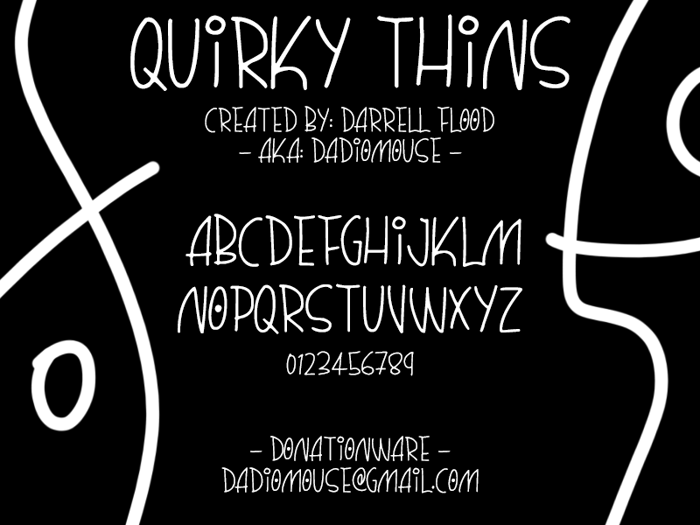 Quirky Thins Font poster