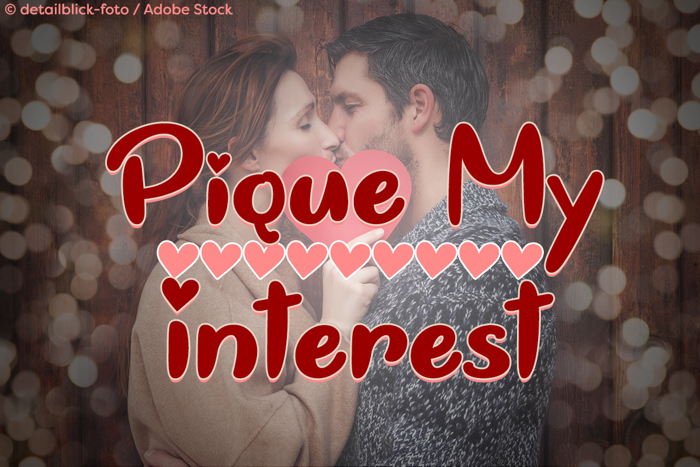 Pique My Interest Font poster
