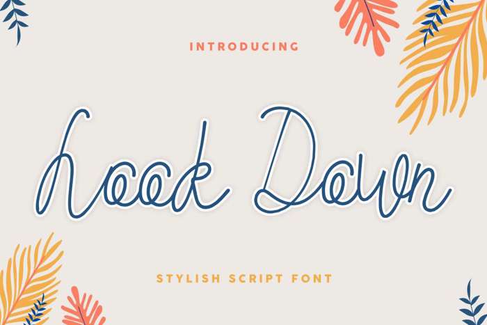 Look Down Font poster