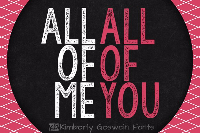 KG All of Me Font poster