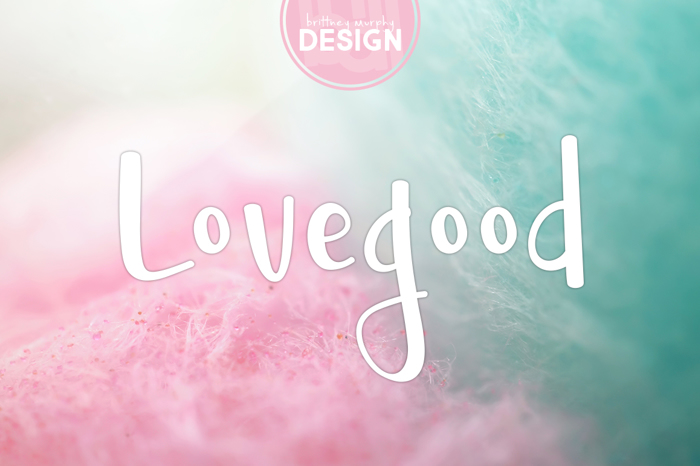 Lovegood Font poster