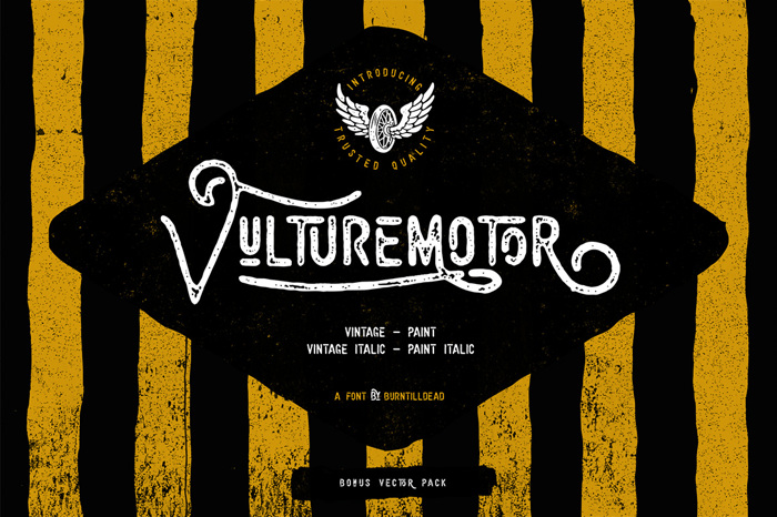 Vulturemotor Font poster