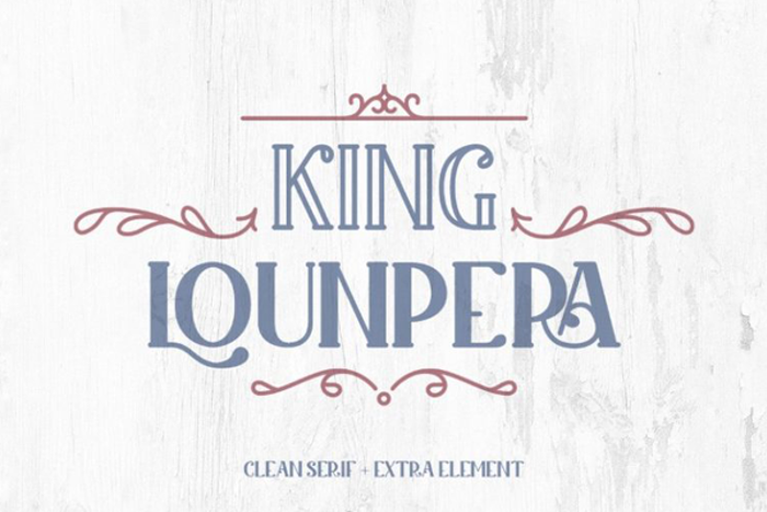 King Lounpera Outline Font poster