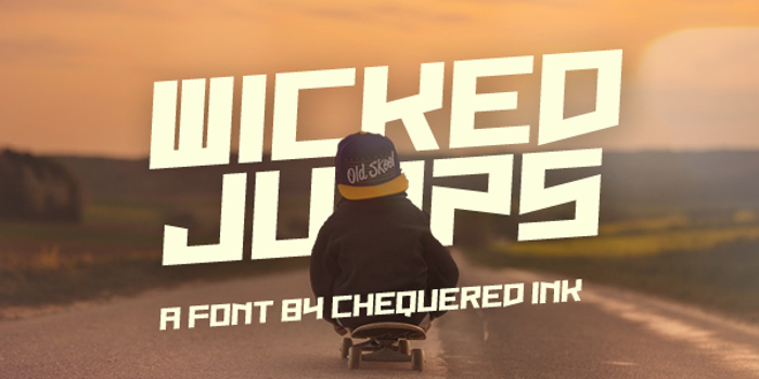 Wicked Jumps Font poster