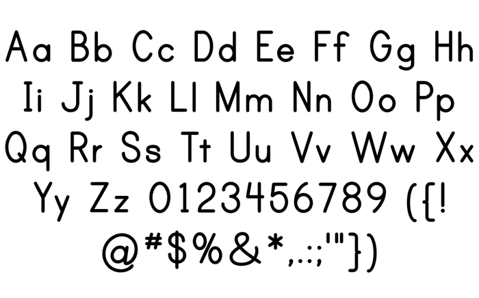 Print Clearly Font poster