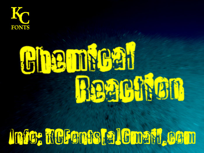 Chemical Reaction Font poster