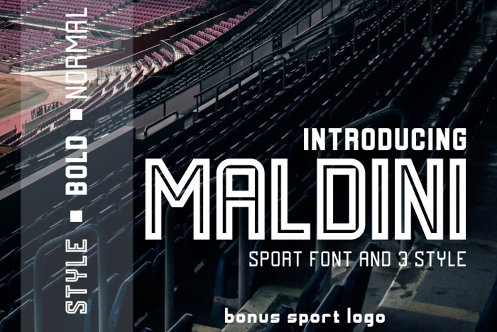 MALDINI Font poster