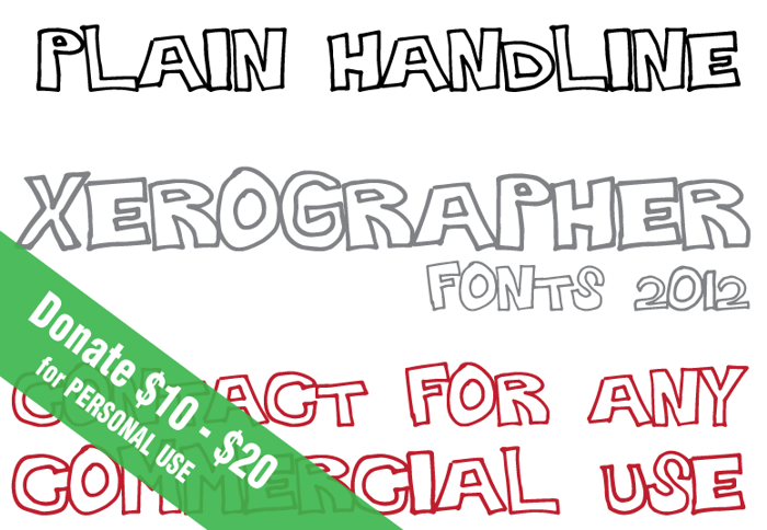 Plain Handline Font poster