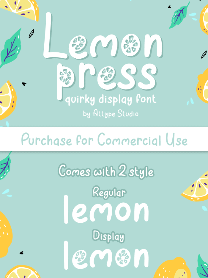 Lemon Press Font poster