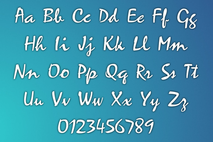ZephyrScriptFLF Font poster