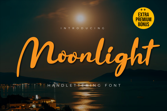 Moonligth Font poster