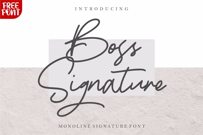 Boss Signature Font