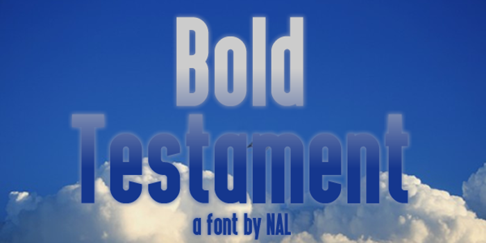 Bold Testament Font poster