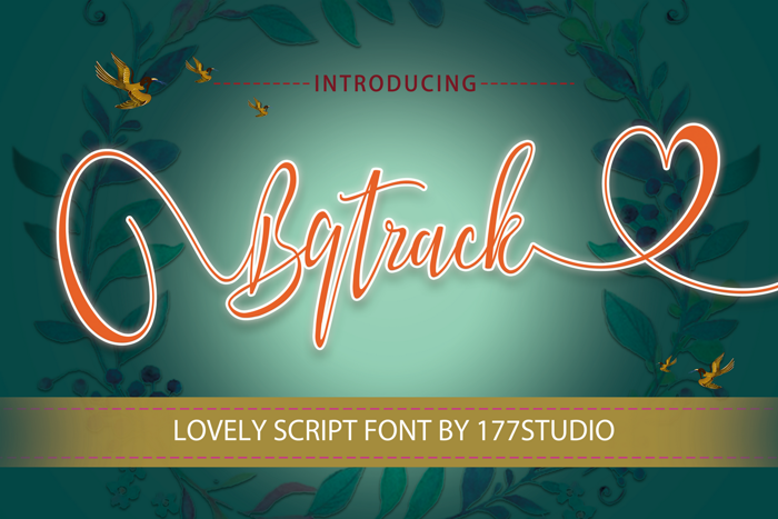 Bqtrack Script Font poster