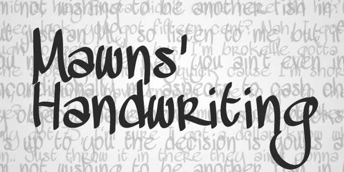 MAWNS Handwriting Font poster