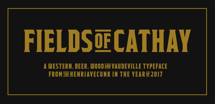 Fields of Cathay Font poster