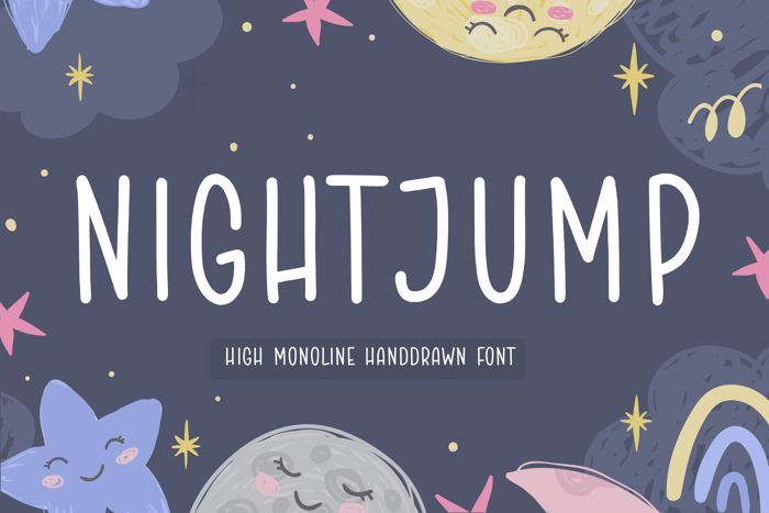 NIGHTJUMP Font poster