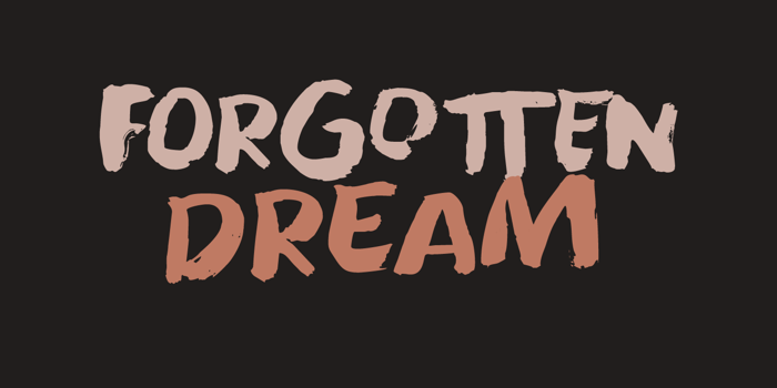 Forgotten Dream Font poster