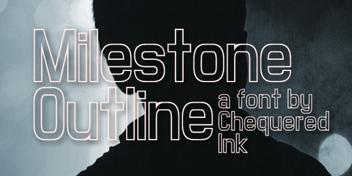 Milestone Outline Font poster