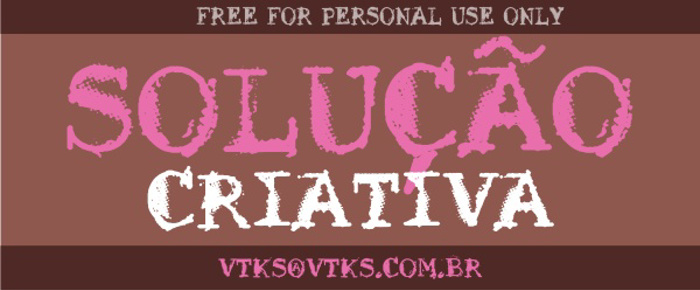 VTKS SOLUÇÃO CRIATIVA Font poster