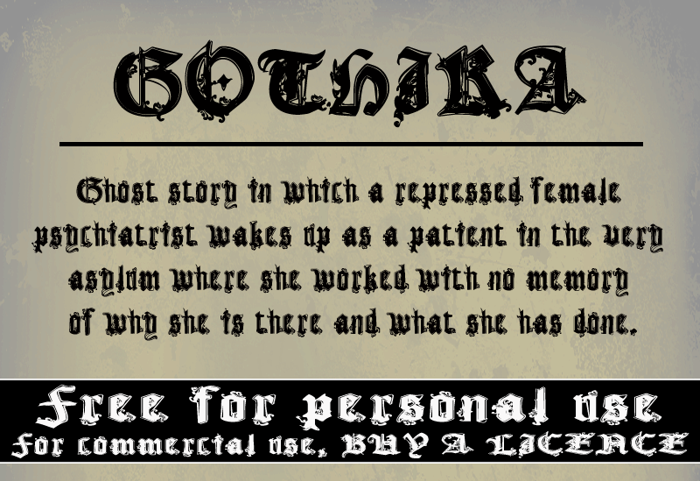 CF Gothika Font poster