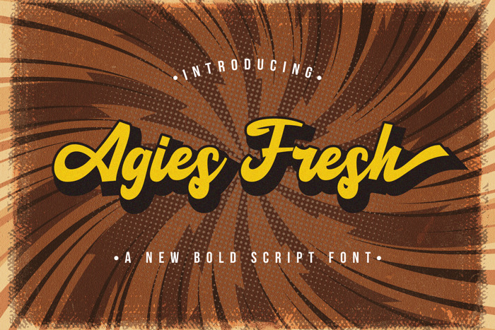 Agies Fresh Font poster