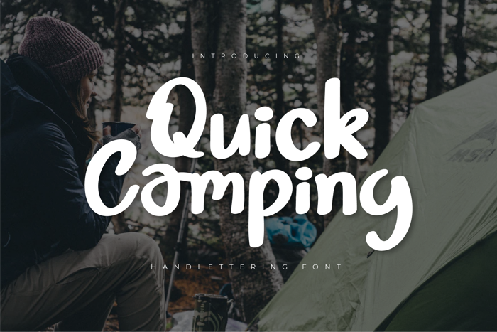 Quick Camping Font poster