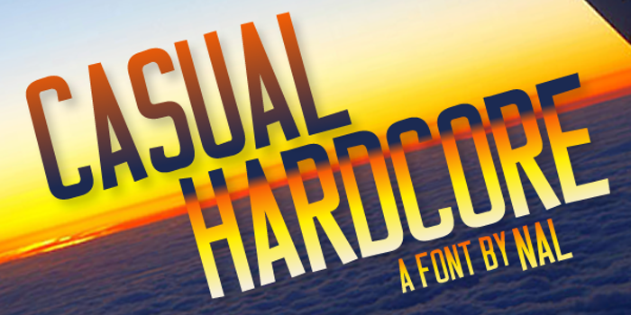 Casual Hardcore Font poster