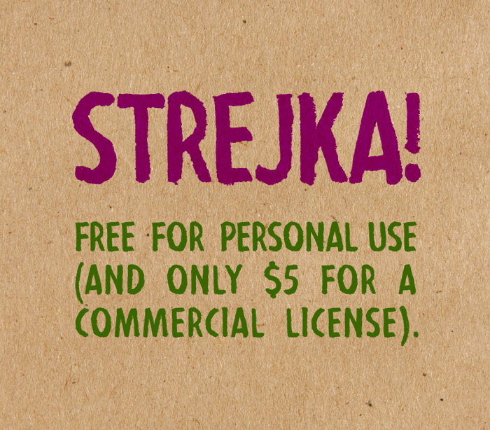 Strejka Font poster