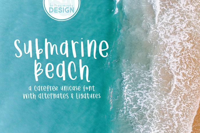 Submarine Beach Font poster