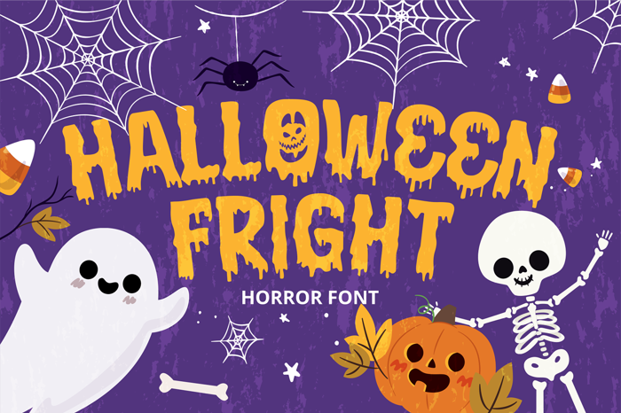 Halloween Fright Font poster