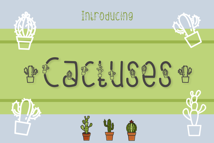 Cactuses Font poster