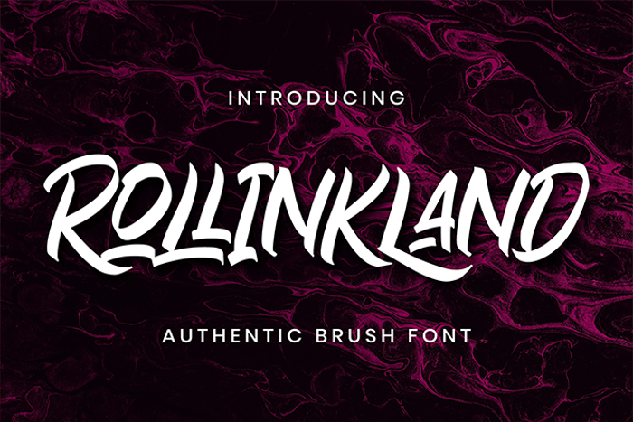Rollinkland Font poster