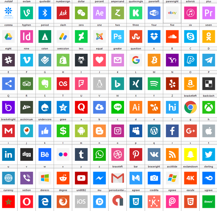 Font Social Colors poster