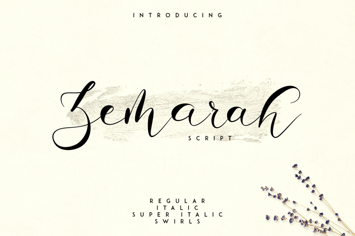 ZEMARAH SCRIPT Font poster