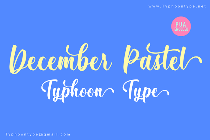 December Pastel Font poster