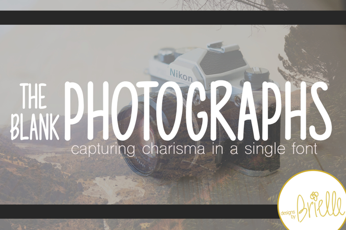Photographs Font poster