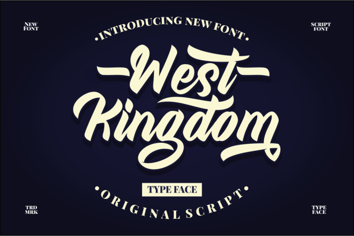 West Kingdom Font poster