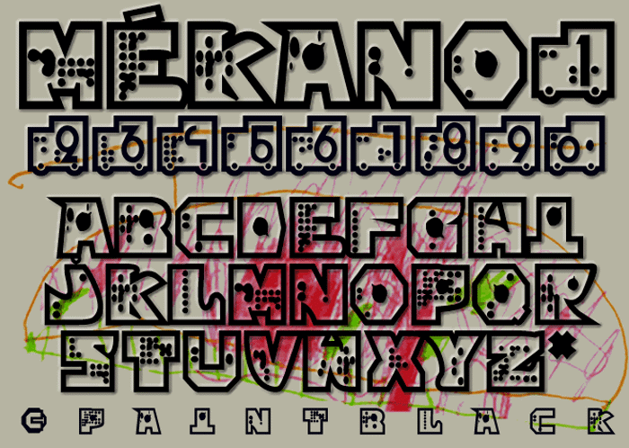 mkano1 Font poster